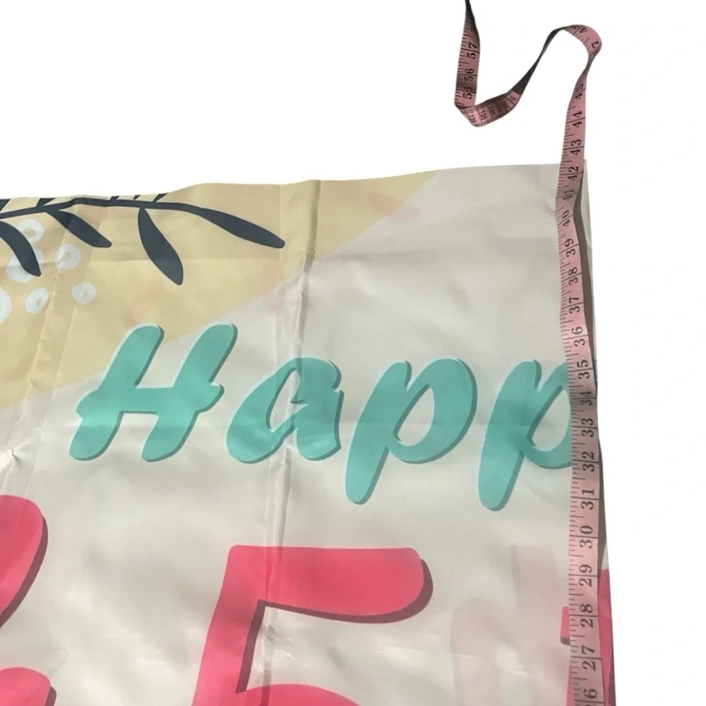 New! Pink Floral 45th Birthday Backdrop Banner (72x42